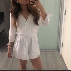 Abercrombie & Fitch White Romper